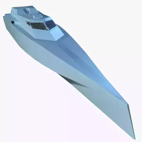 WP-18 patrol boat Low-poly 3D model