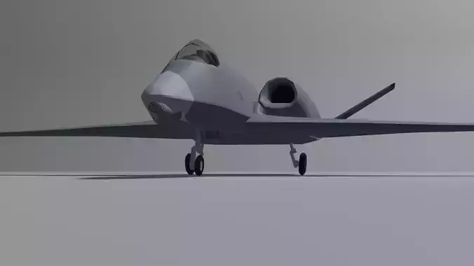 A14 Wildwolf stealth attack plane Low-poly 3D model