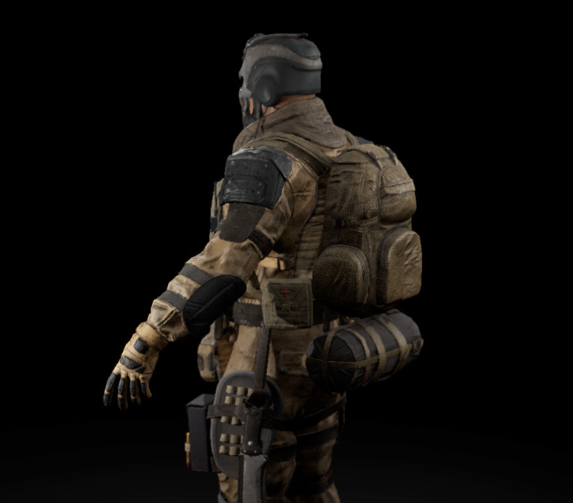 Ghost character Low-poly 3D model_6