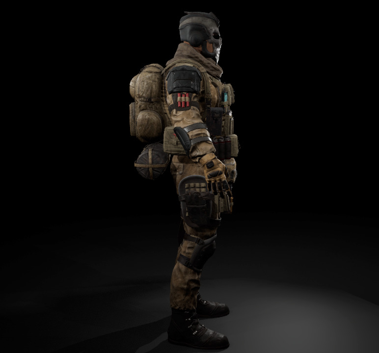 Ghost character Low-poly 3D model_5