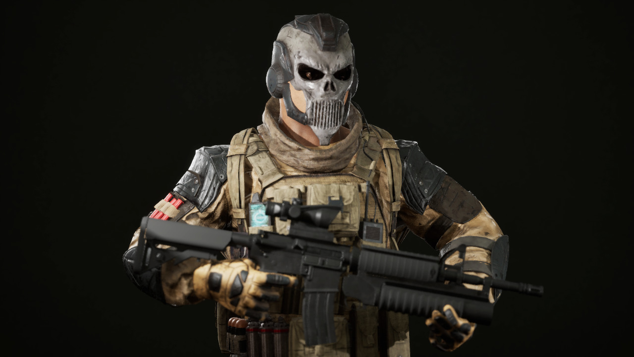 Ghost character Low-poly 3D model_2