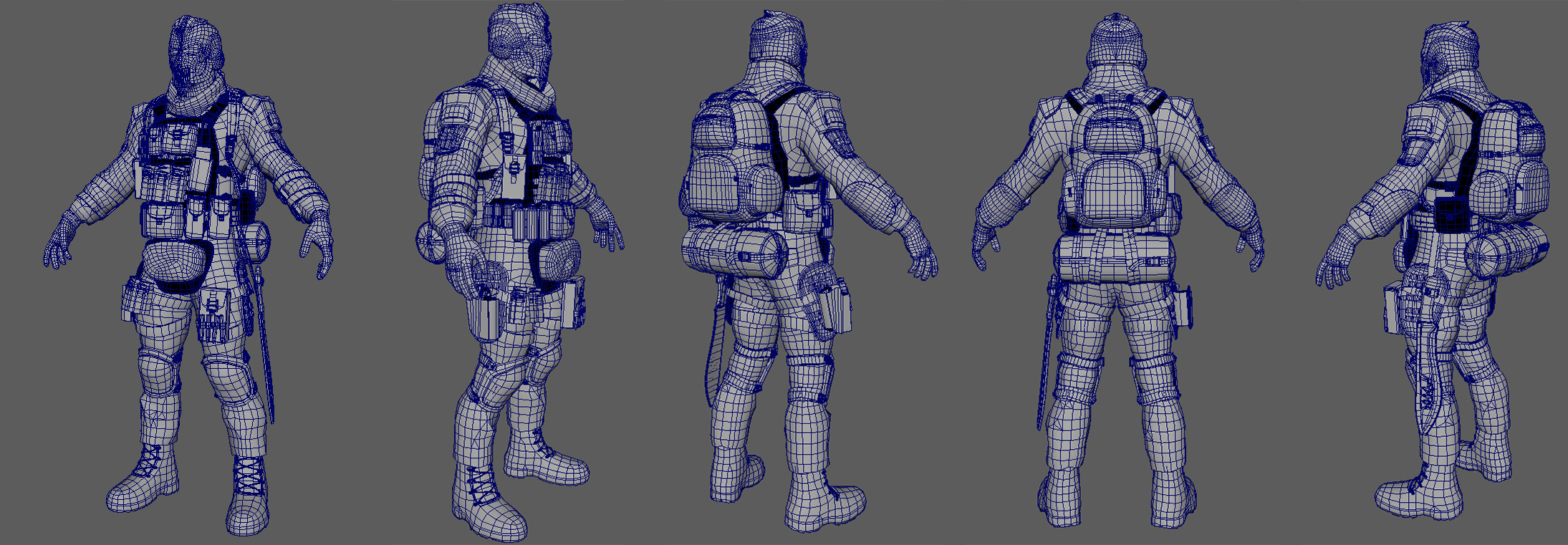 Ghost character Low-poly 3D model_9