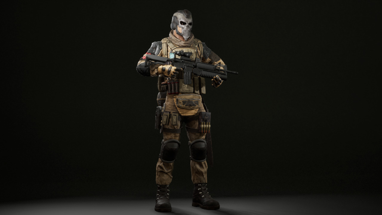 Ghost character Low-poly 3D model_3