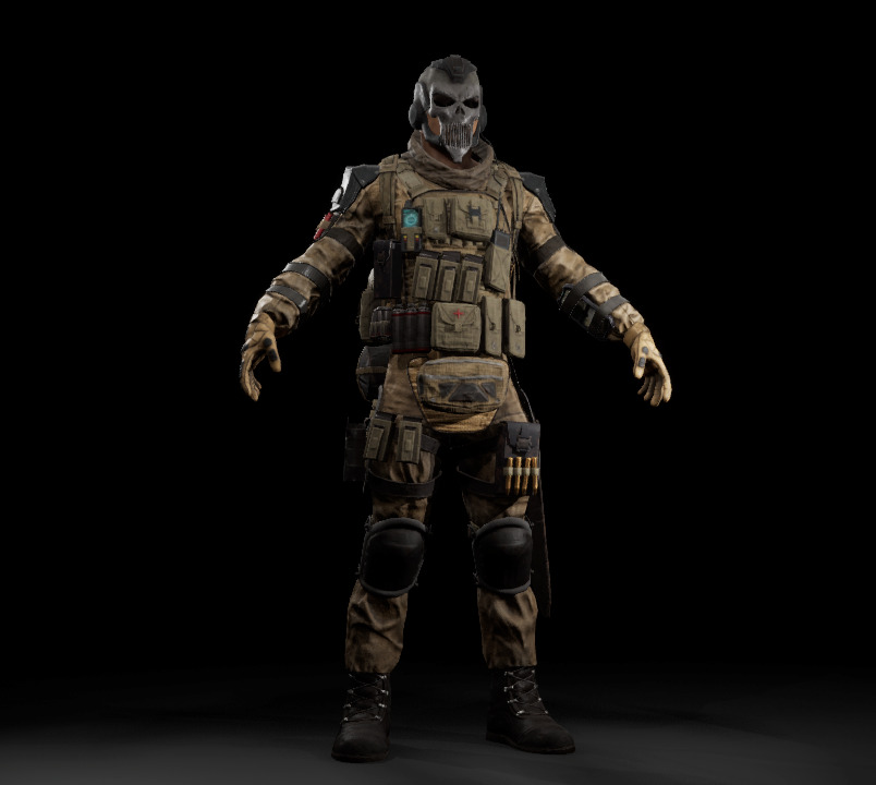 Ghost character Low-poly 3D model_4