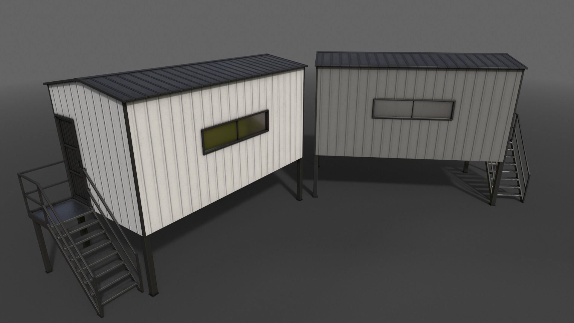 PBR Shed House A 20ft V5 Low-poly 3D model_6