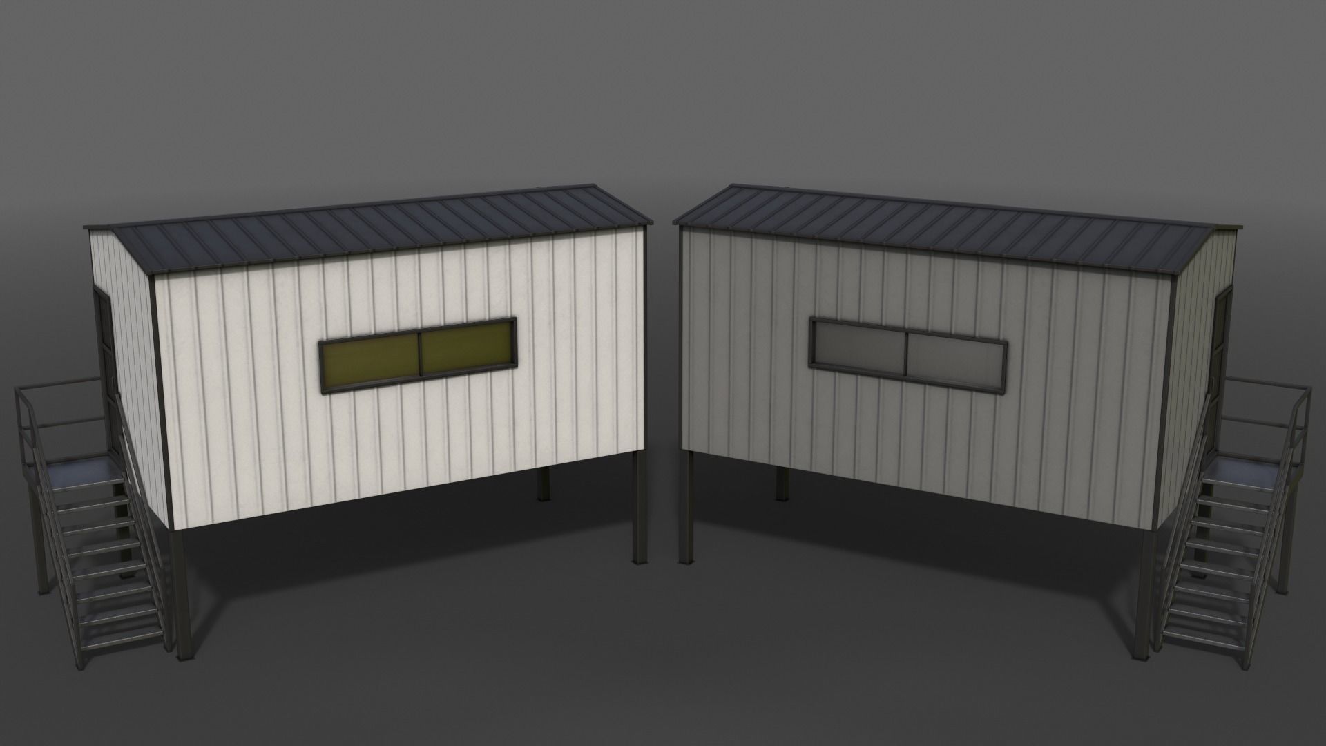 PBR Shed House A 20ft V5 Low-poly 3D model_4