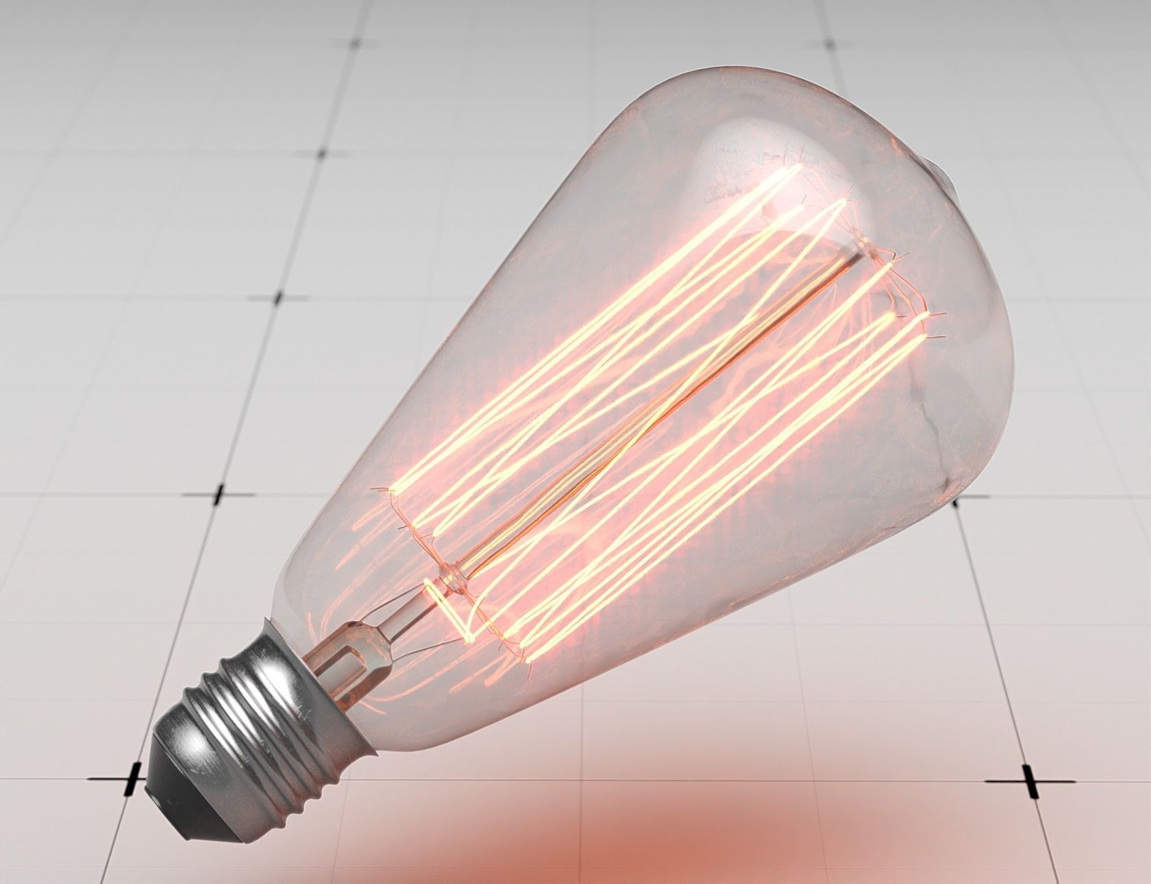 Vintage Light Bulb 3D Model 3D model_4