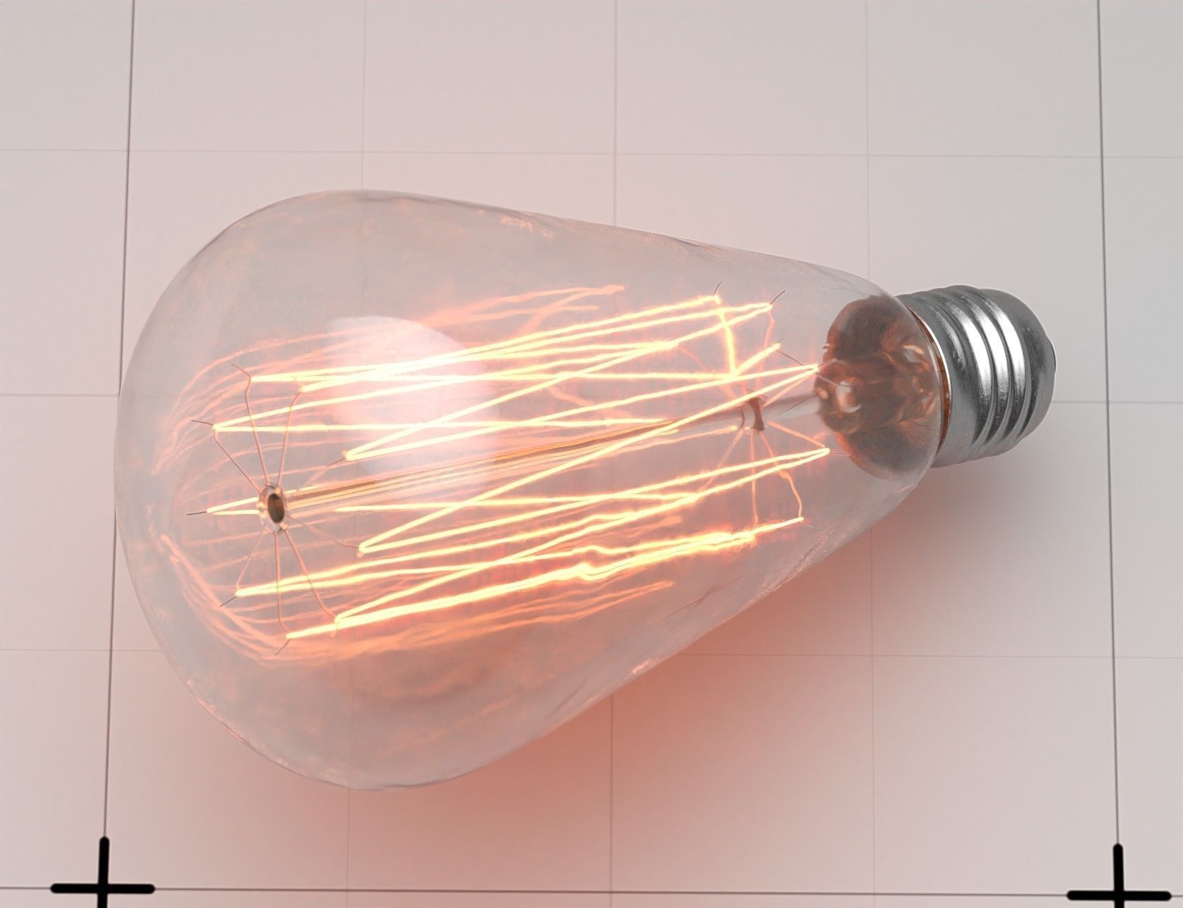 Vintage Light Bulb 3D Model 3D model_6