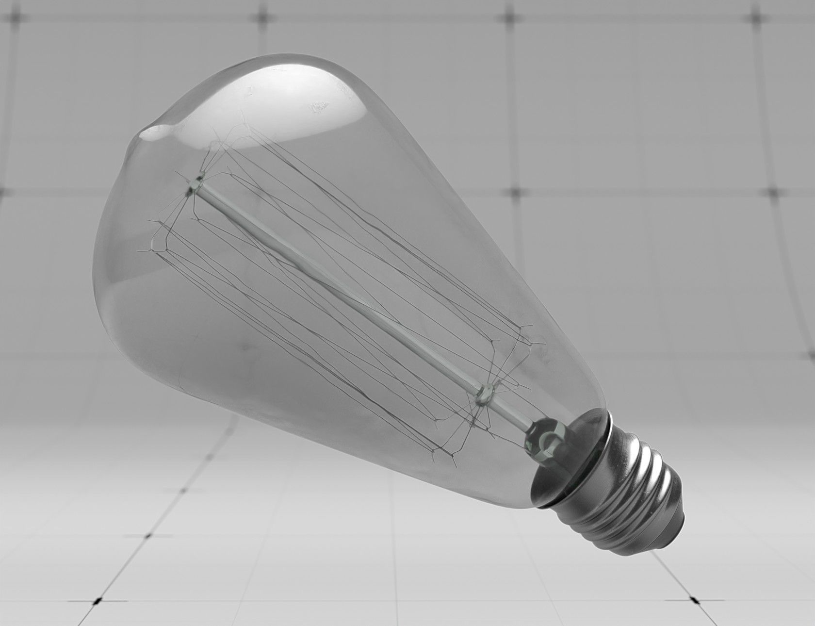 Vintage Light Bulb 3D Model 3D model_1