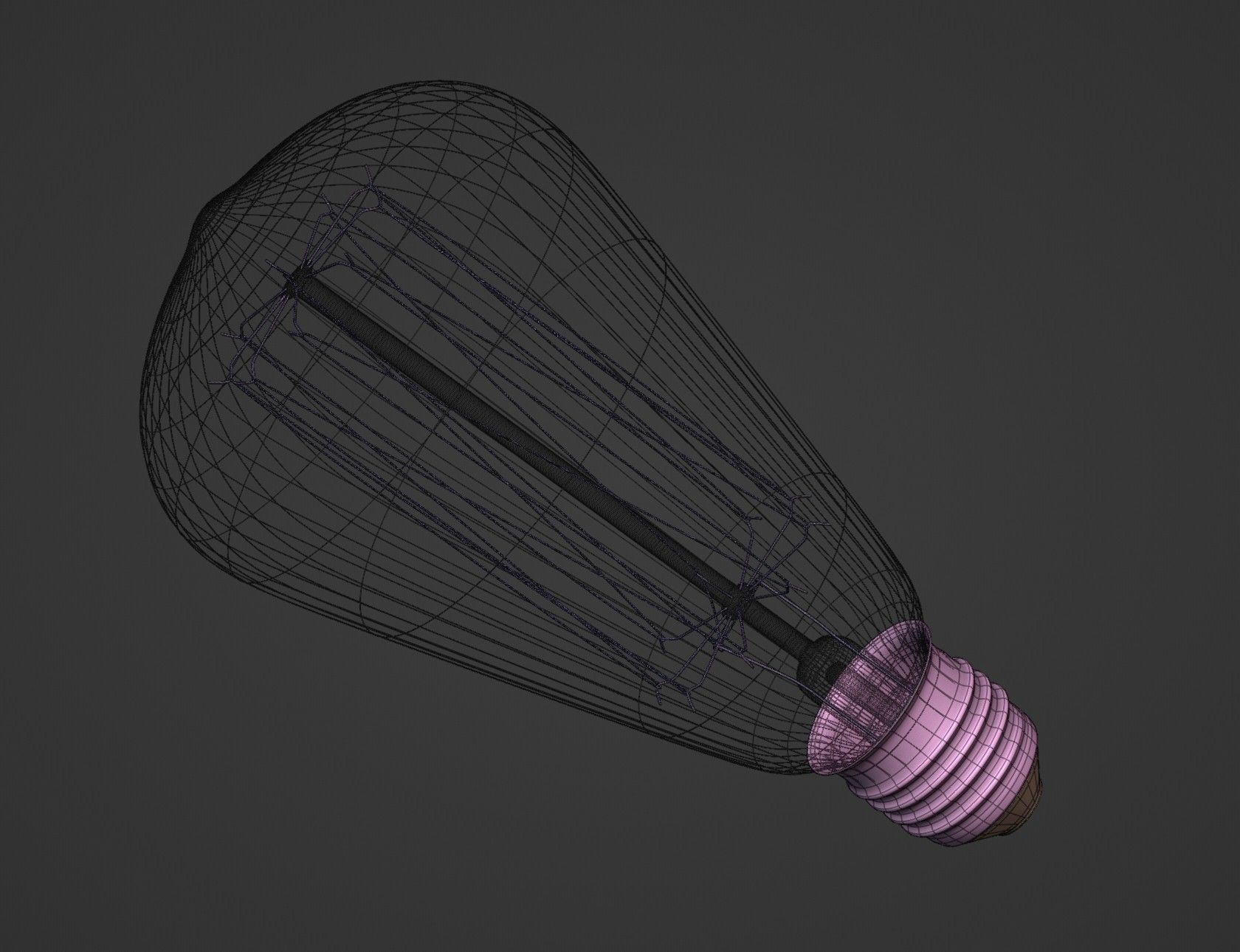 Vintage Light Bulb 3D Model 3D model_16