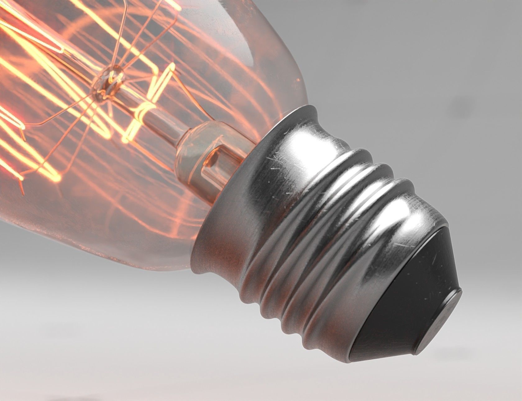 Vintage Light Bulb 3D Model 3D model_10