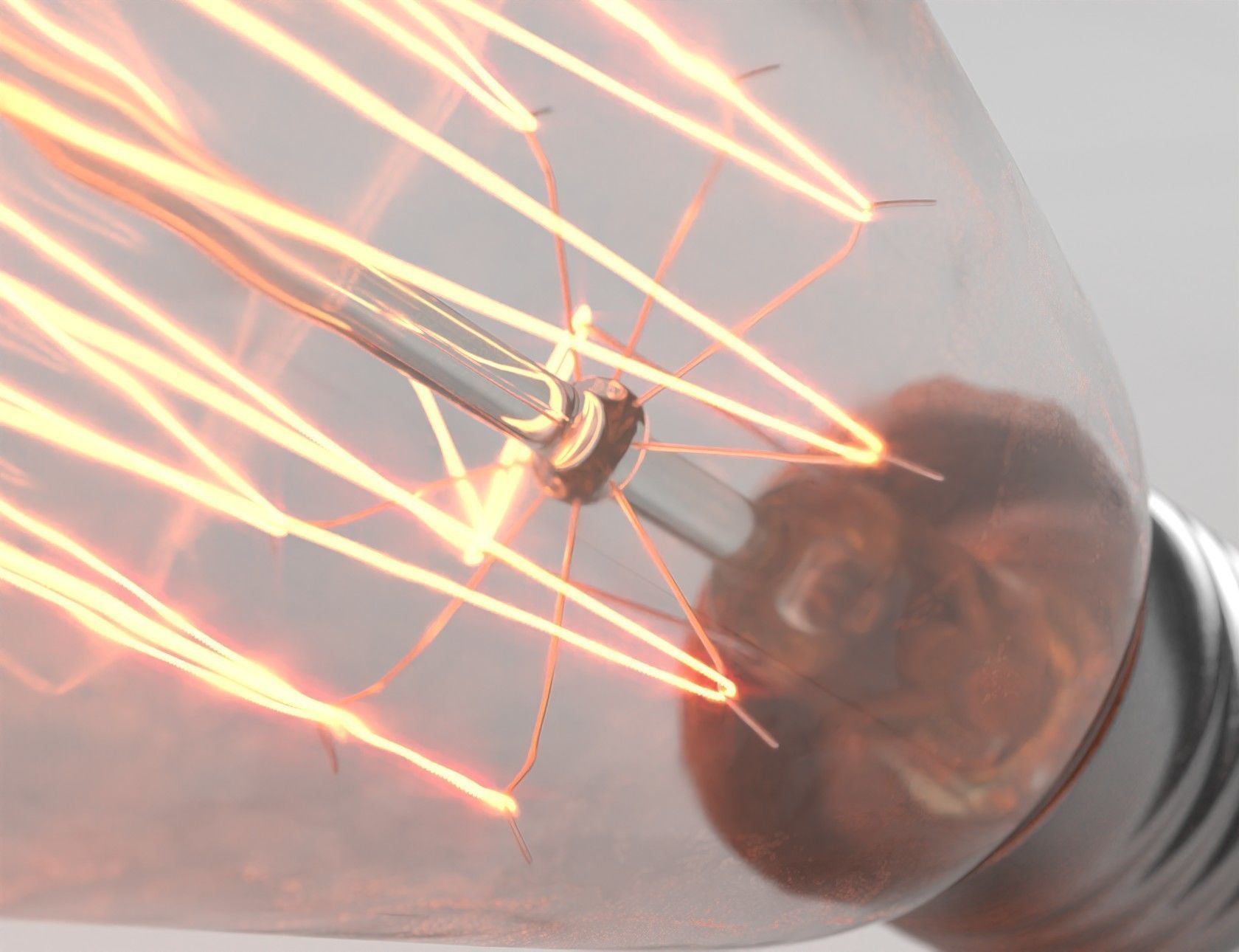 Vintage Light Bulb 3D Model 3D model_12