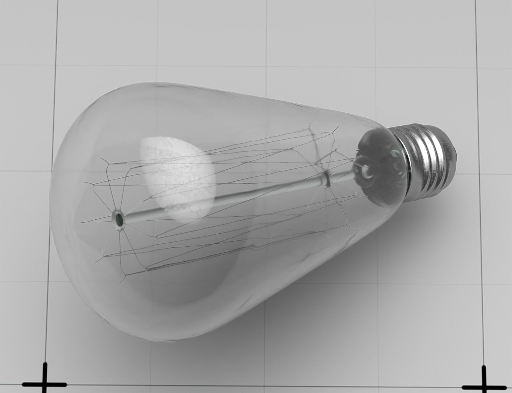 Vintage Light Bulb 3D Model 3D model_7