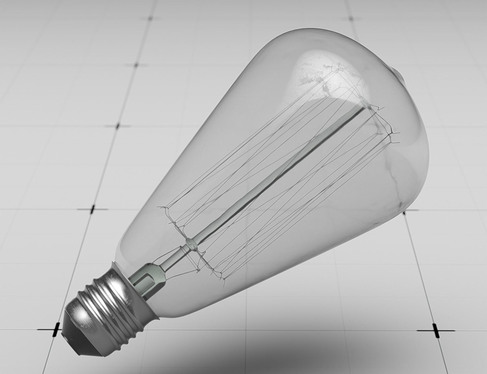 Vintage Light Bulb 3D Model 3D model_5