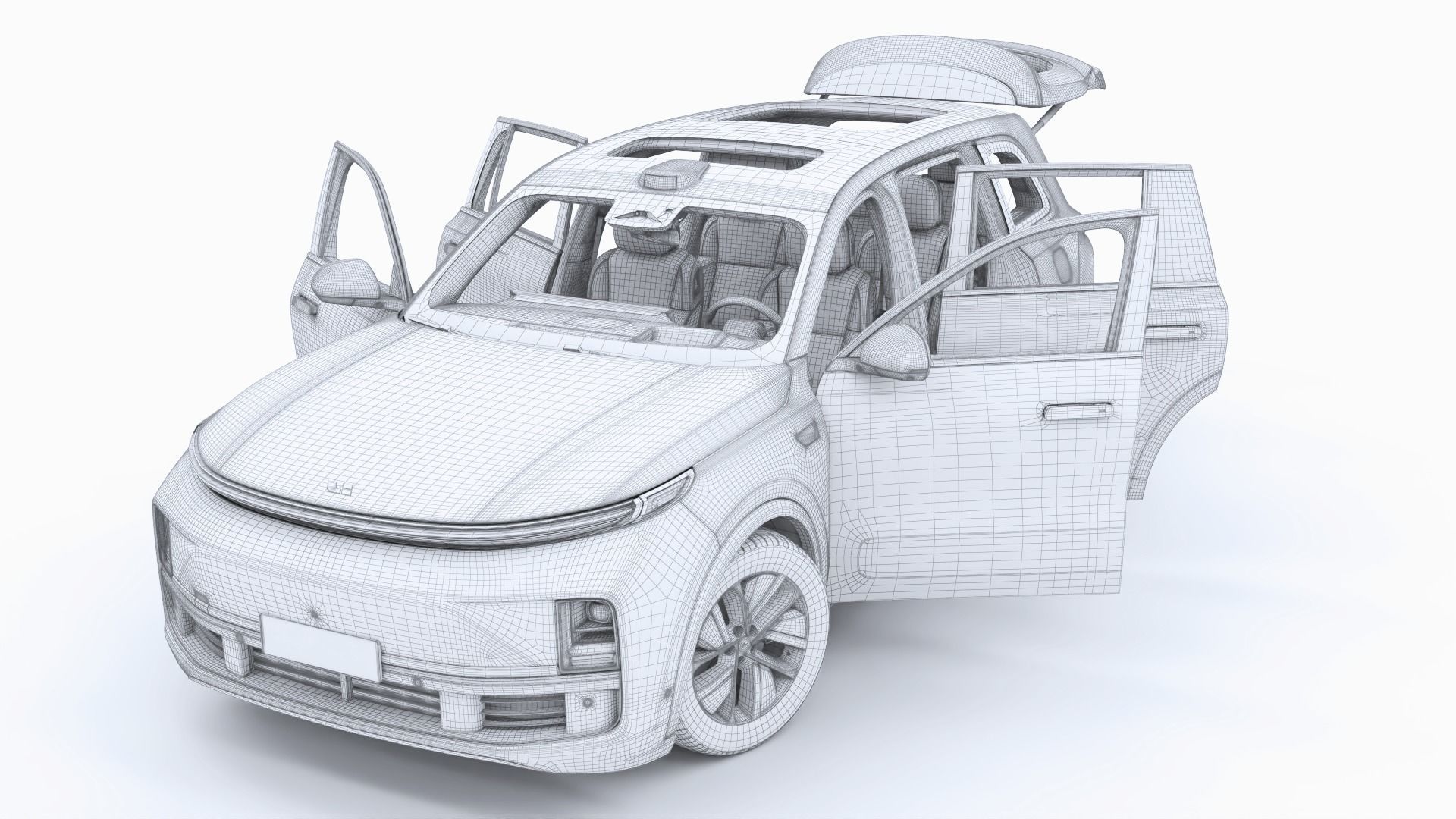 2024 Li Auto Li L9 with interior 3D model_30