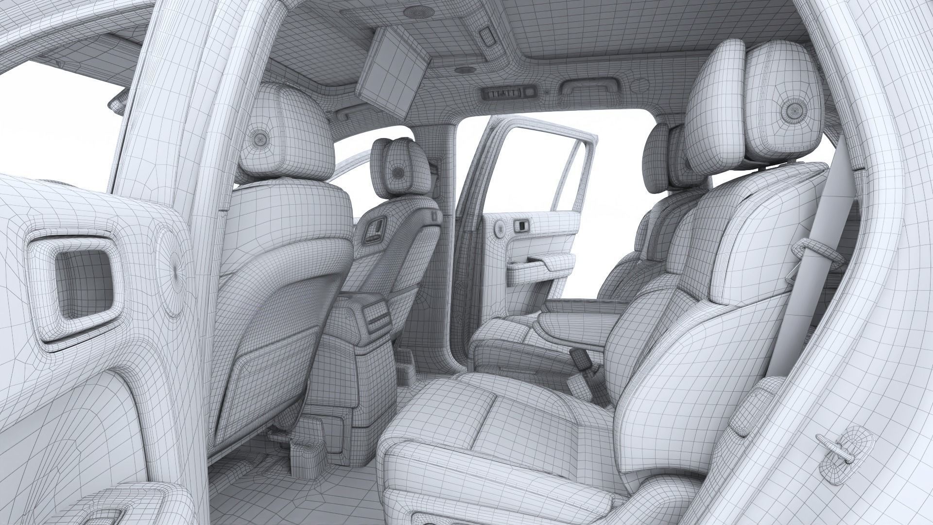 2024 Li Auto Li L9 with interior 3D model_33