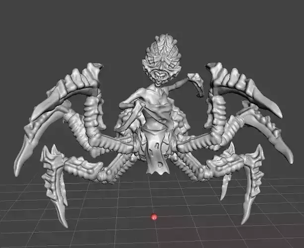 DRIDER WARRIOR MINIATURE MODEL FOR FANTASY GAMES DND RPG 3D print model