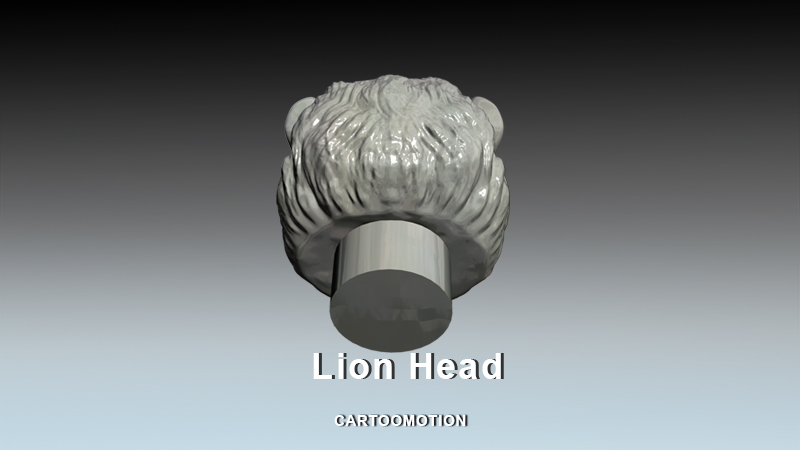 Lion Head Bangle 3D print model_8