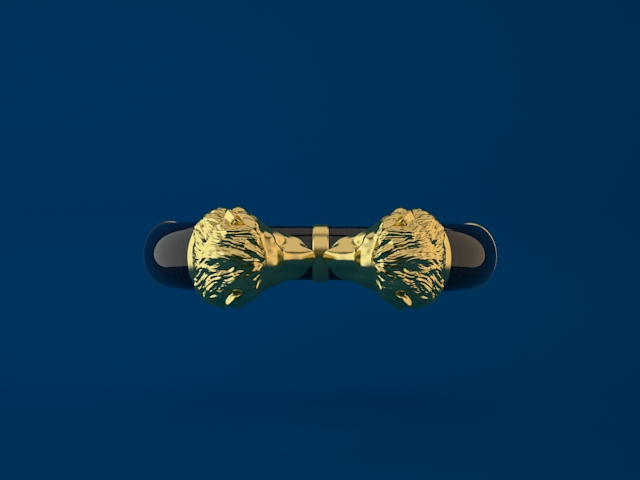 Lion Head Bangle 3D print model_2