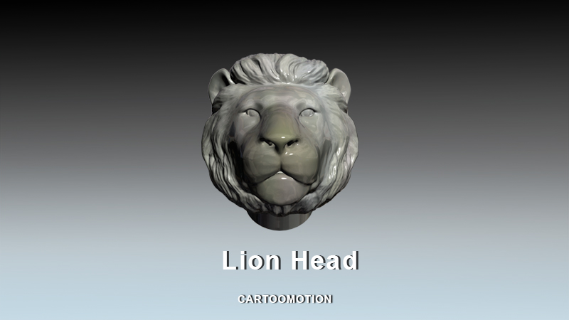 Lion Head Bangle 3D print model_9