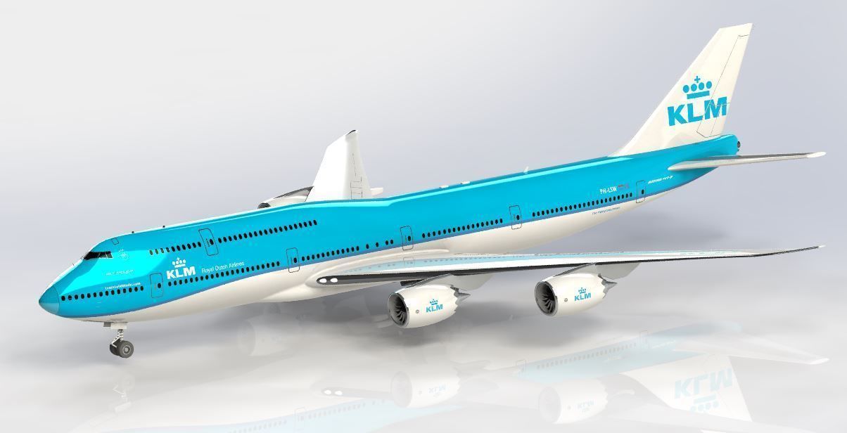 Boeing 747-8 3D print model_1