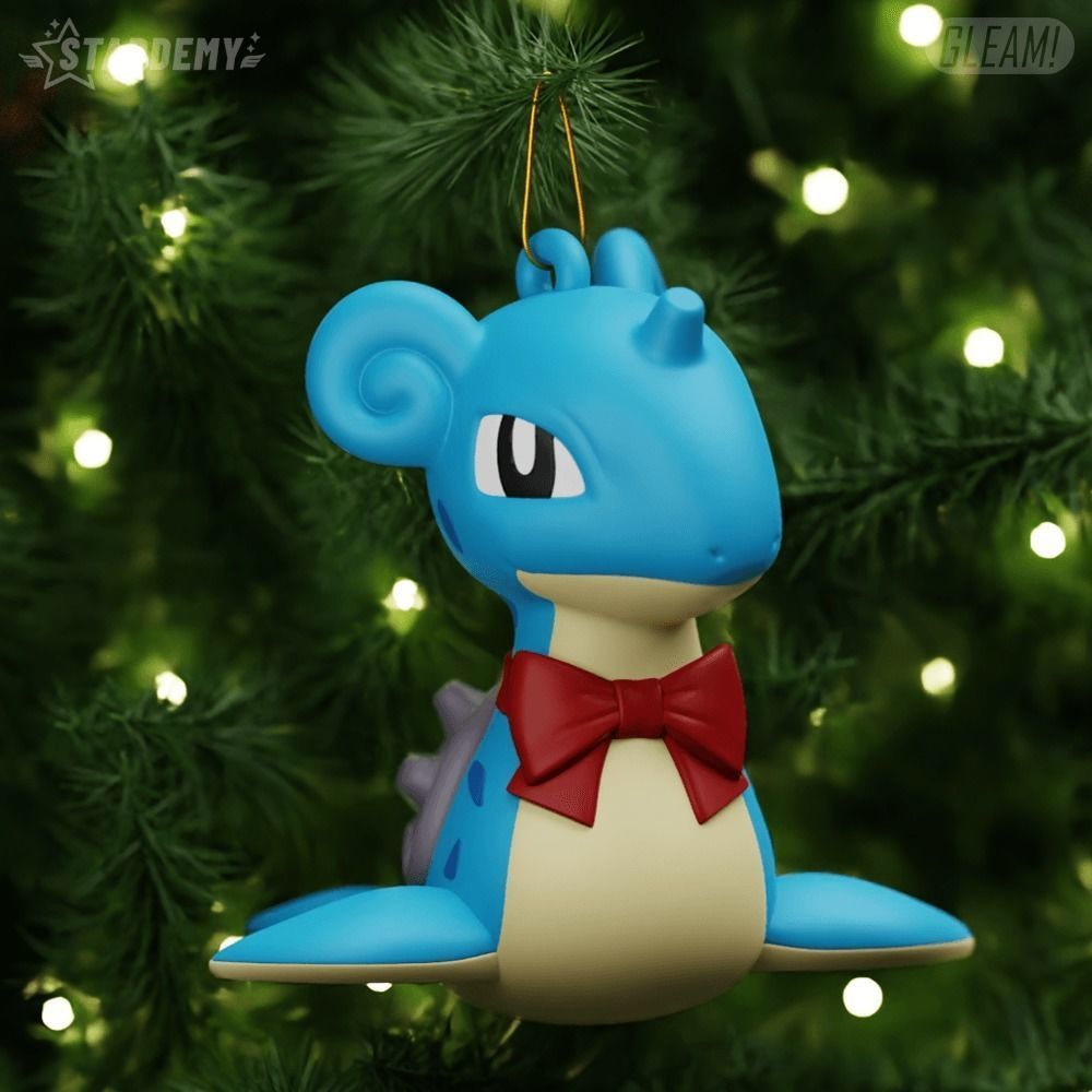 LAPRAS CHRISTMAS CHIBI ORNAMENT CHRISTMAS POKEMON 3D print model_1
