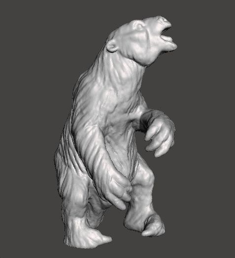 MEGATHERIUM REALISTIC FIGURE MINIATURE MODEL PREHISTORIC DND RPG 3D print model_3