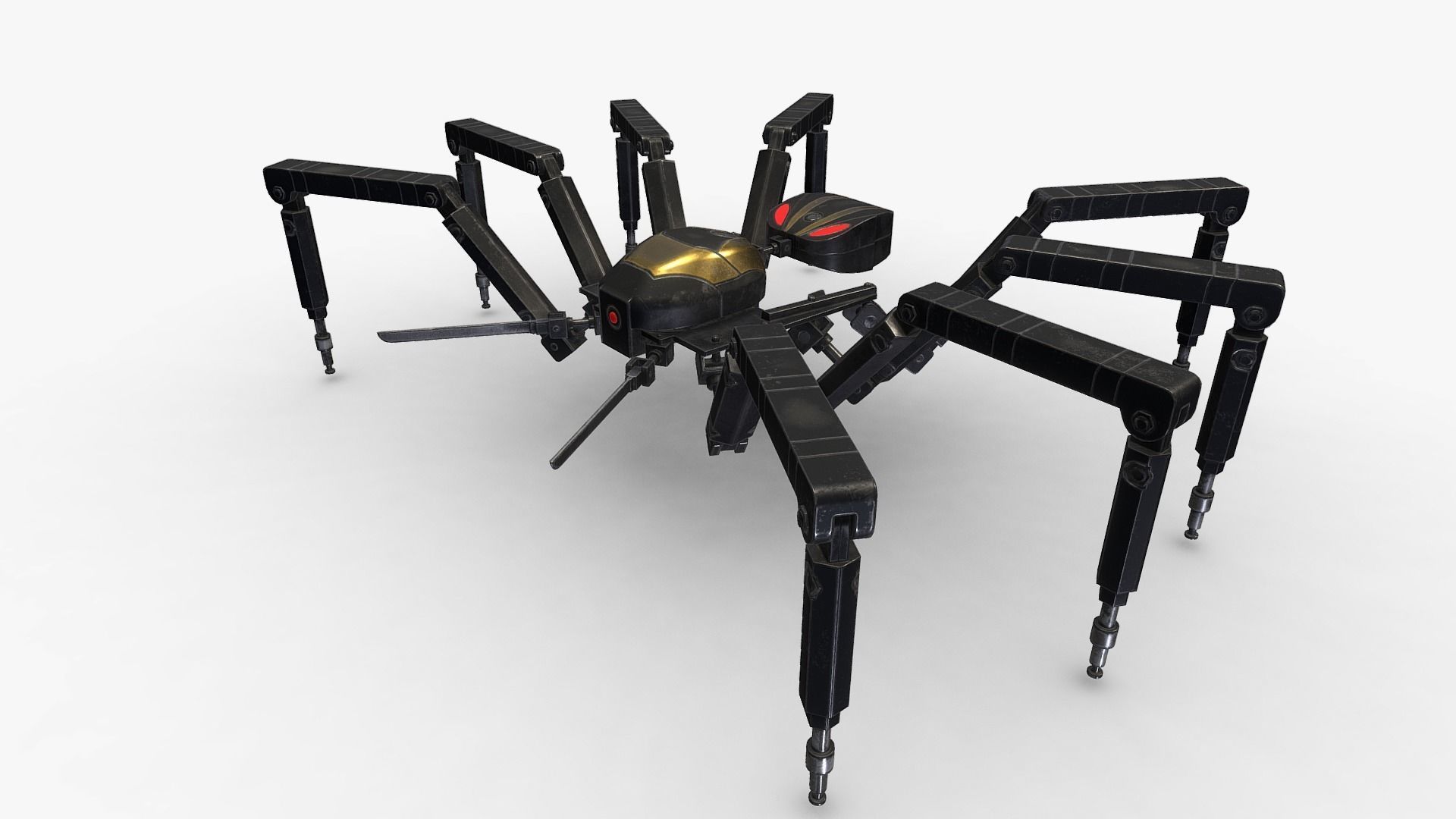 Spider Bot v2 Low-poly 3D model_10