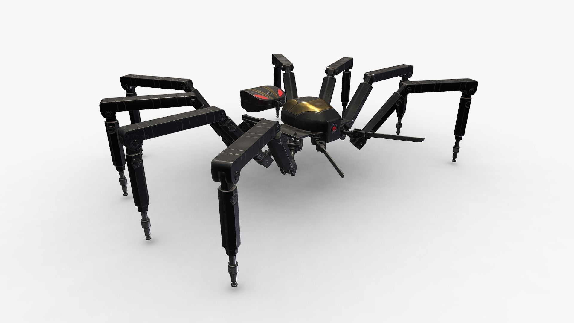 Spider Bot v2 Low-poly 3D model_4