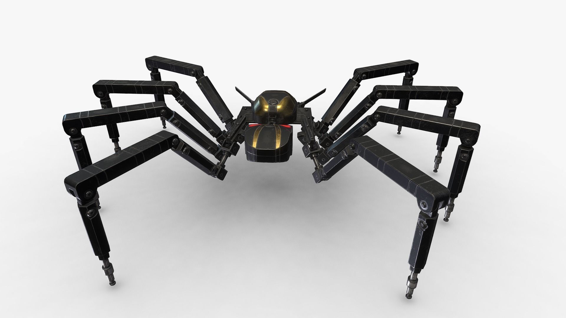 Spider Bot v2 Low-poly 3D model_7