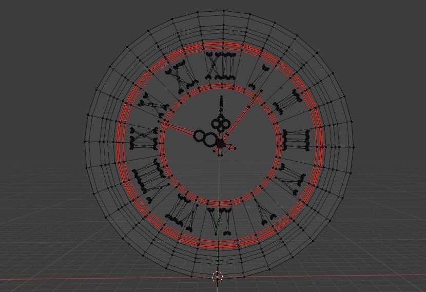 reloj Low-poly 3D model_5