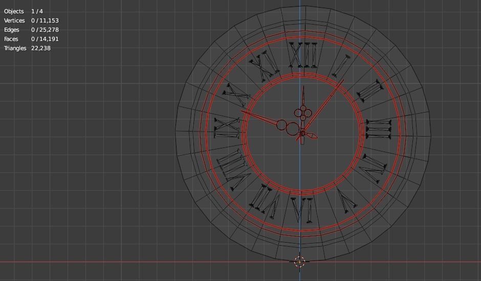 reloj Low-poly 3D model_4