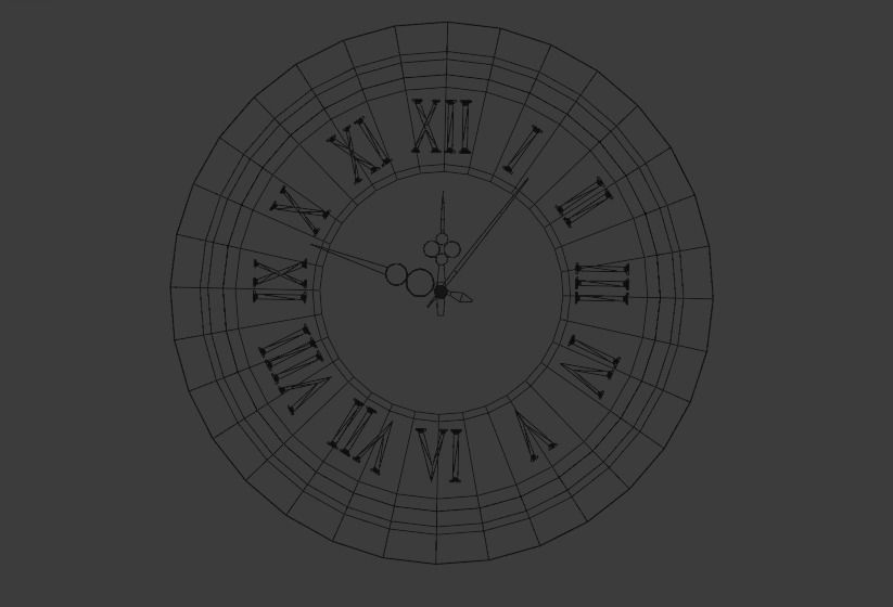 reloj Low-poly 3D model_3