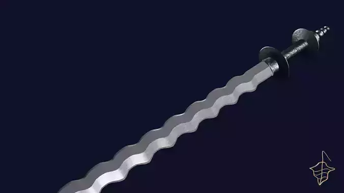 Flamberge sword with Khora handle