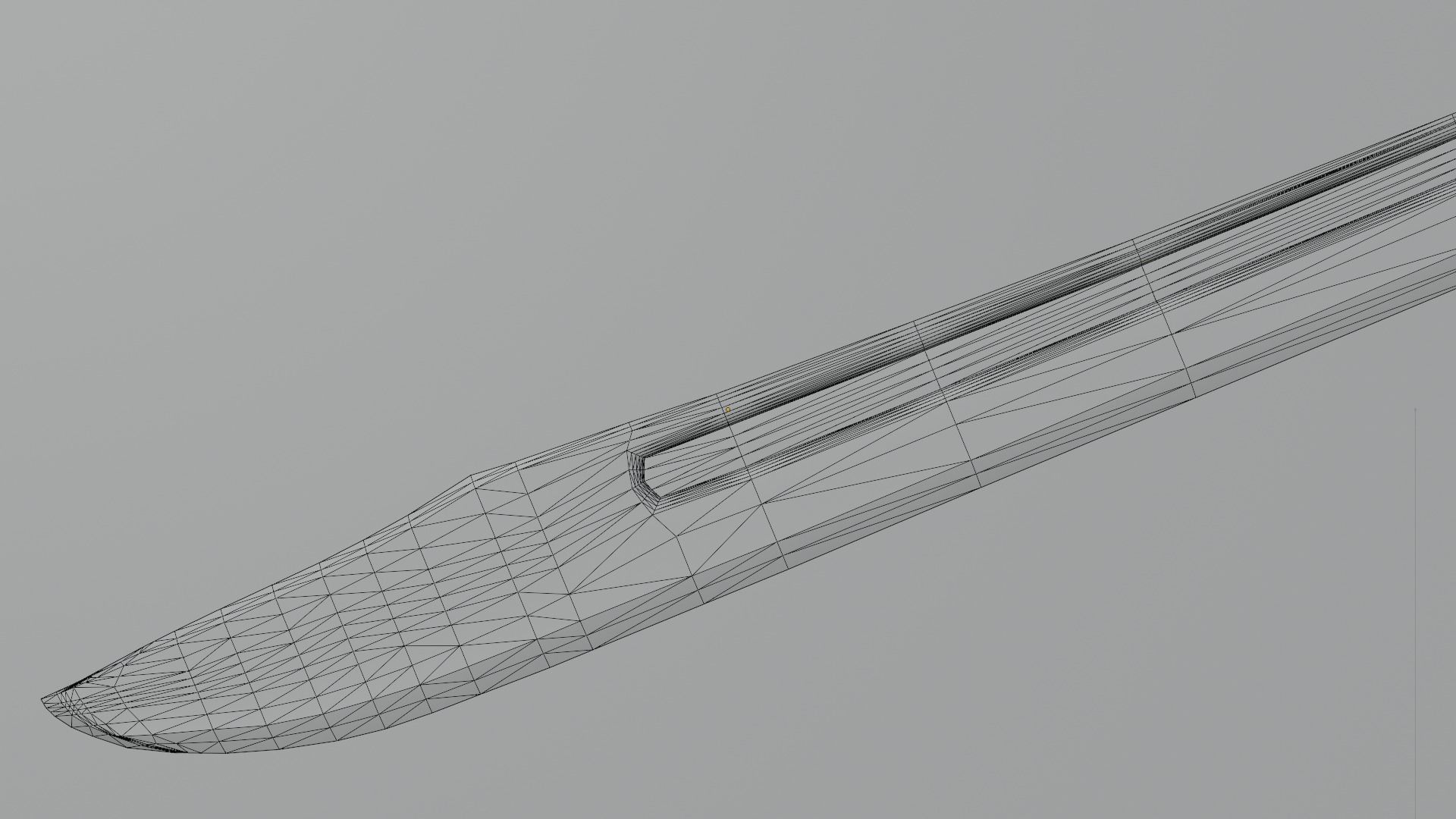 Grossmesser sword with Gladius handle Low-poly 3D model_12