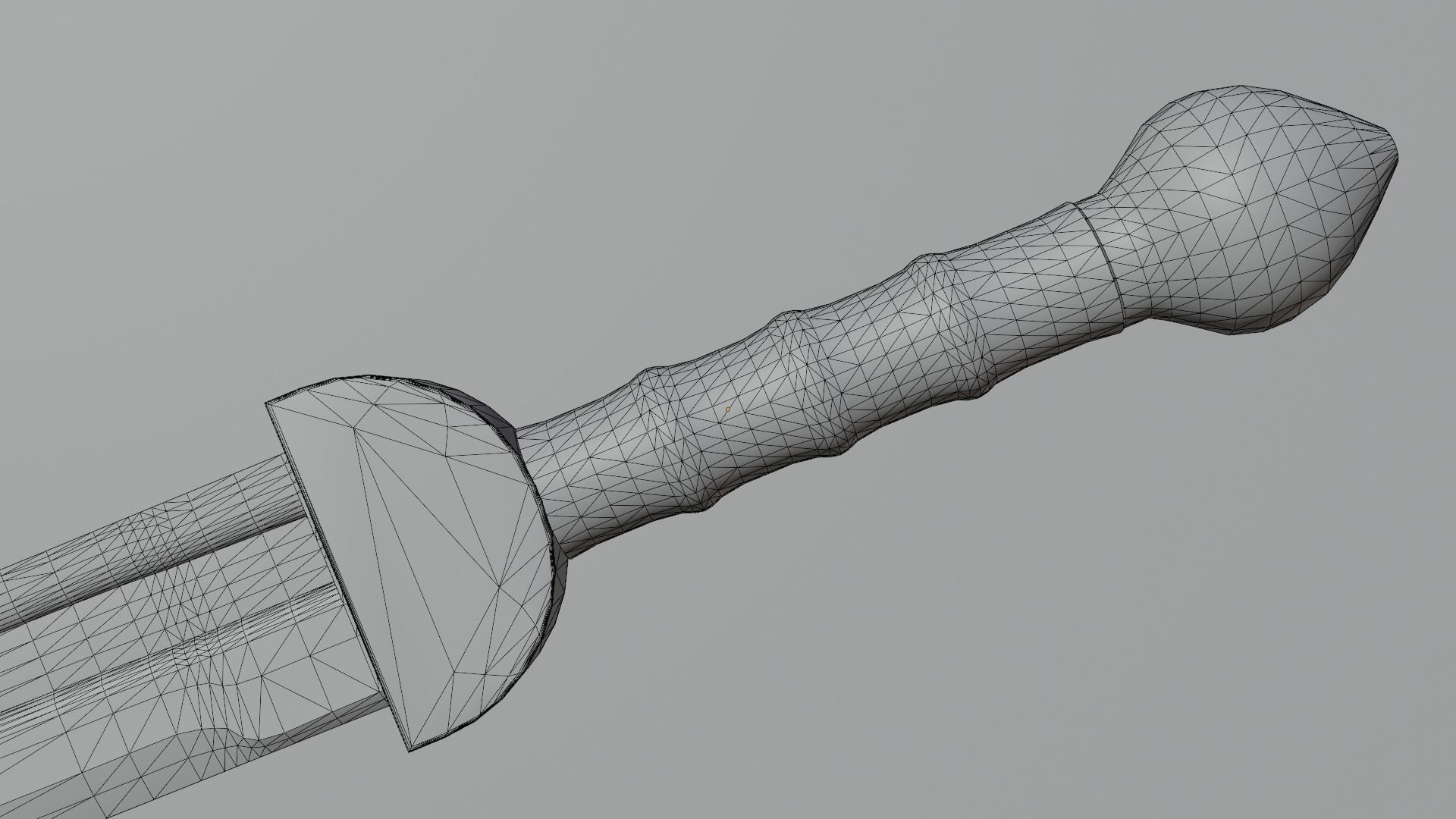 Grossmesser sword with Gladius handle Low-poly 3D model_14