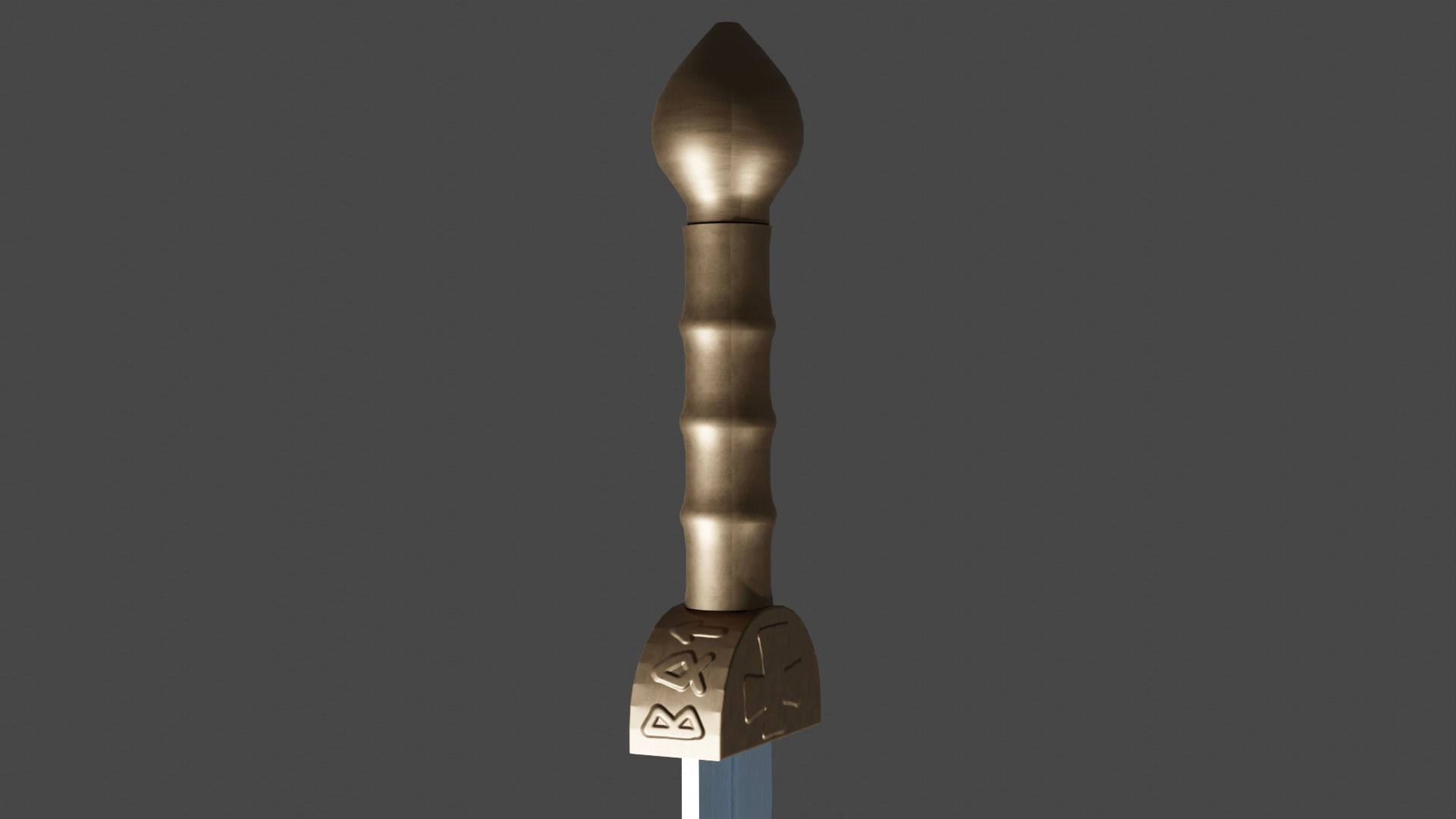 Grossmesser sword with Gladius handle Low-poly 3D model_9