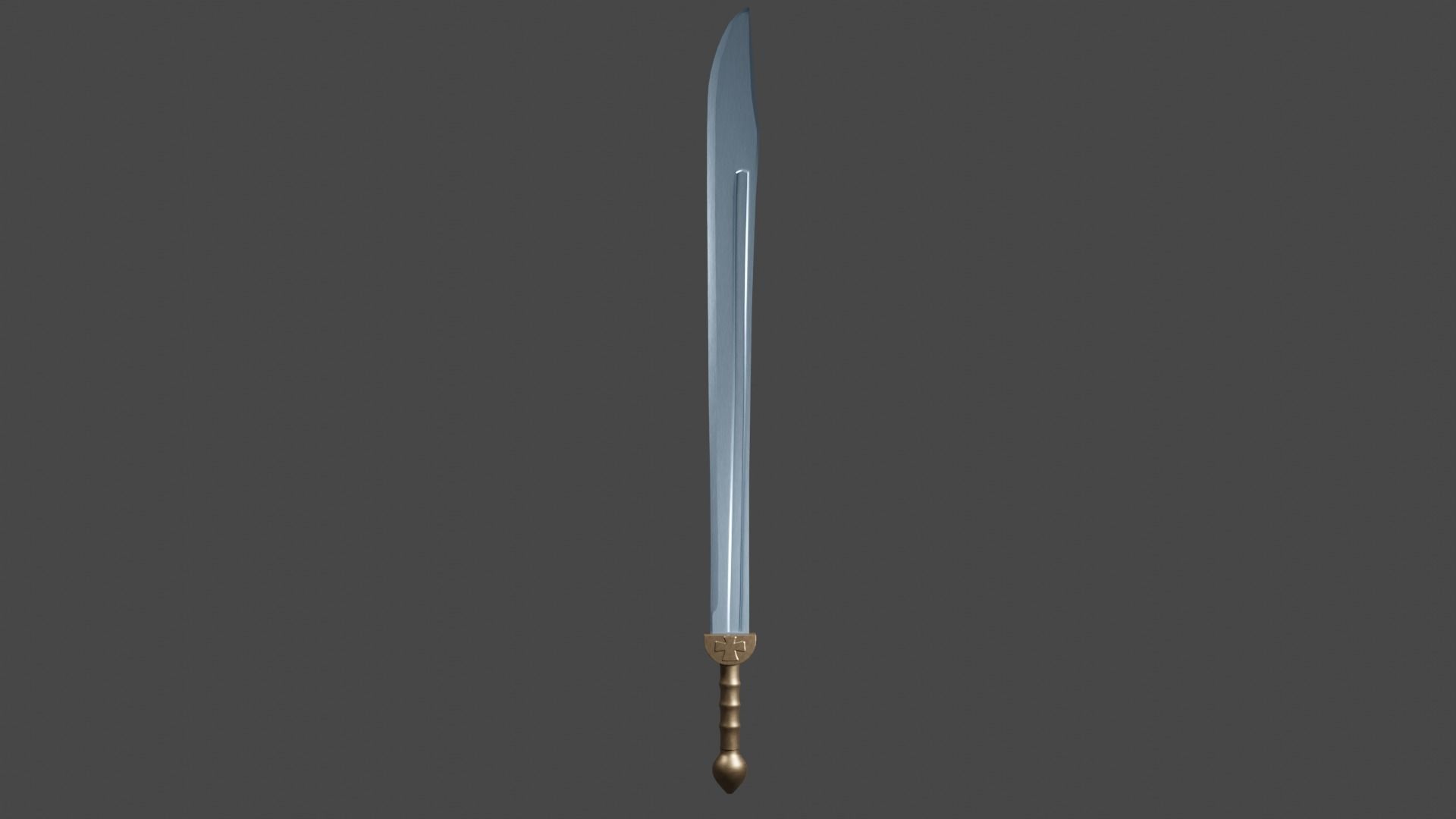 Grossmesser sword with Gladius handle Low-poly 3D model_6