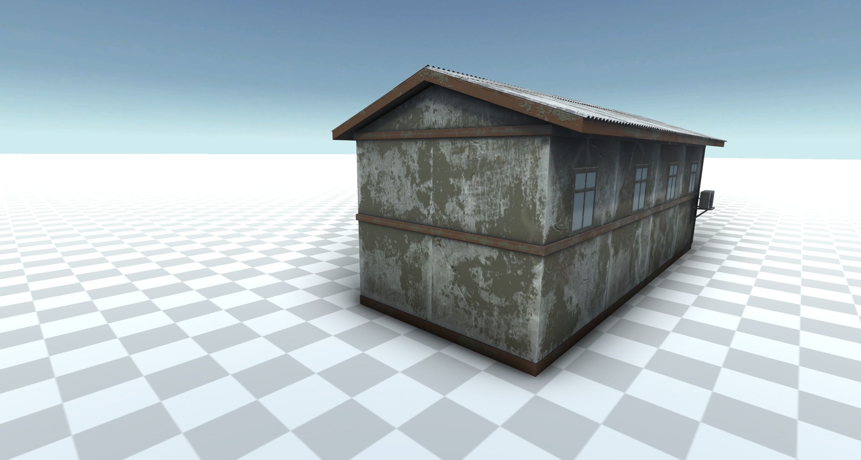 Military Barrack 3D model_2