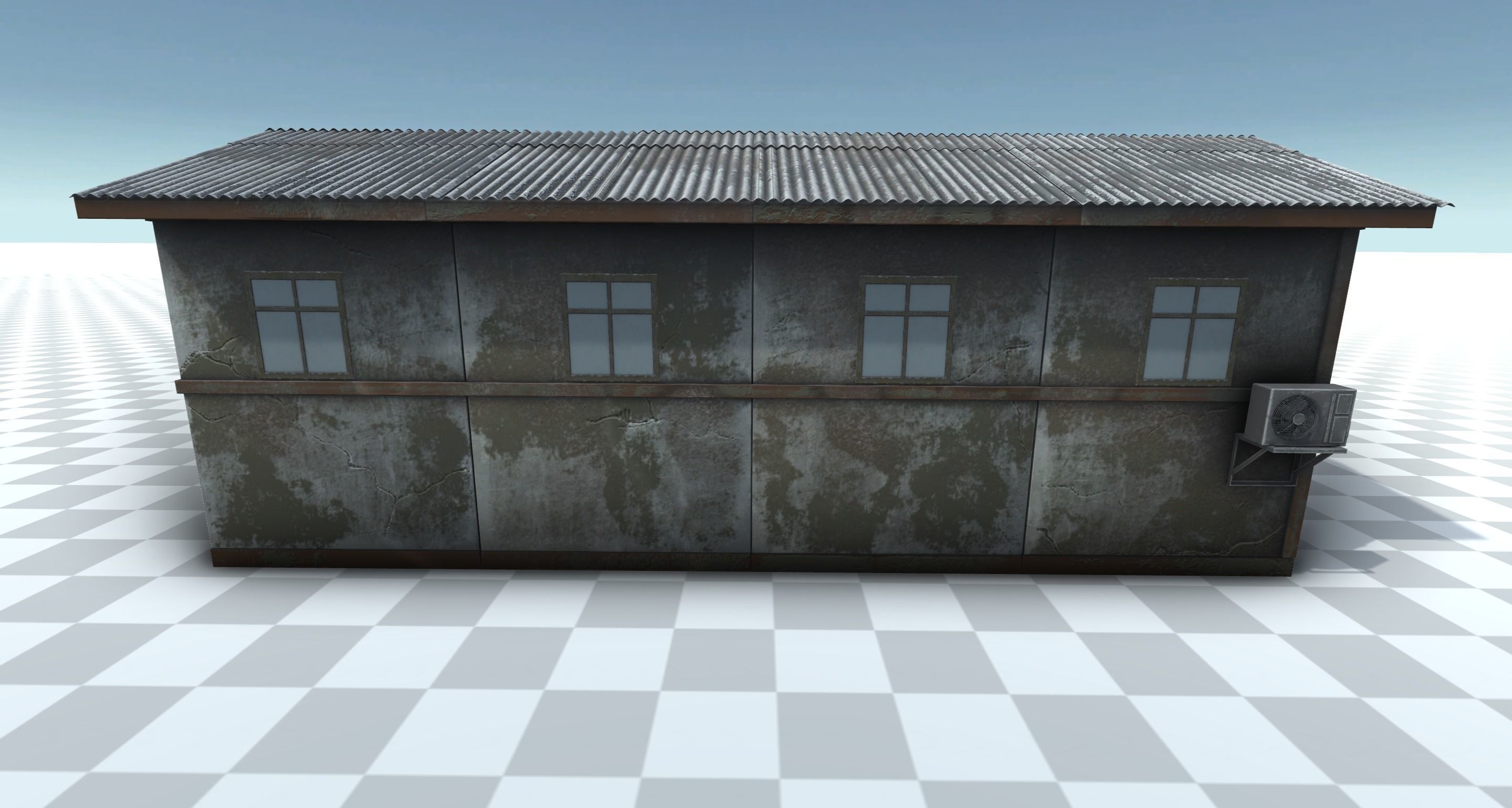 Military Barrack 3D model_1