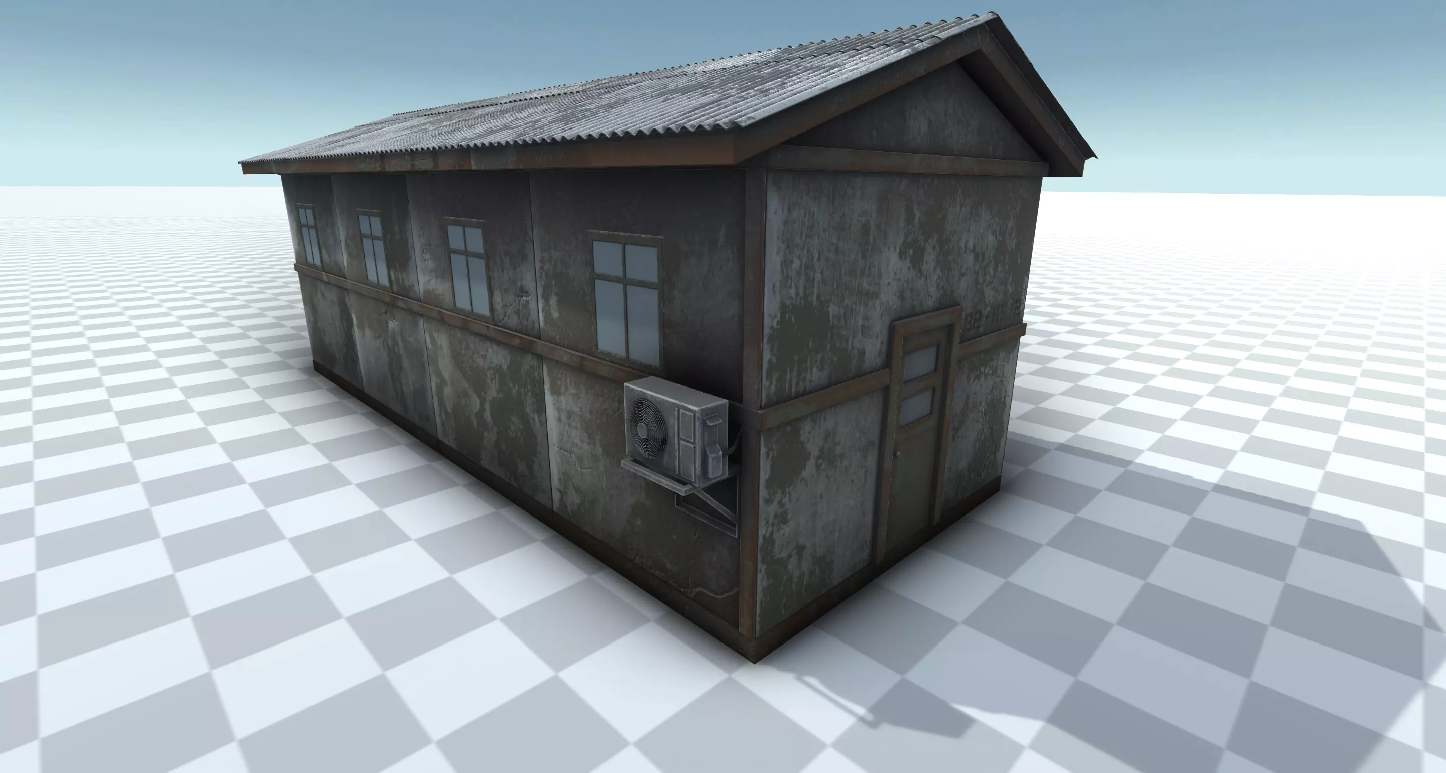 Military Barrack 3D model_0