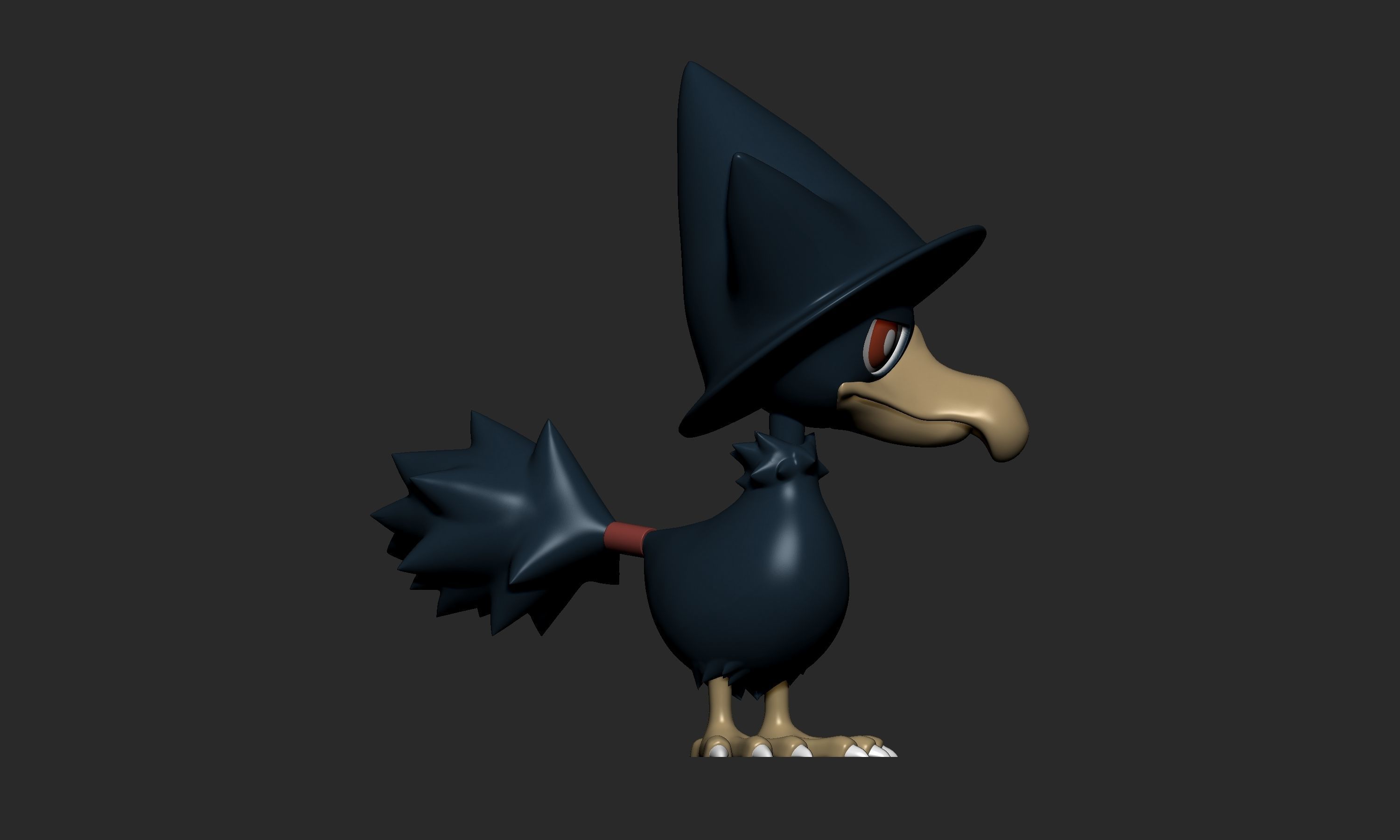 Pokemon - Murkrow with 2 poses 3D print model_16