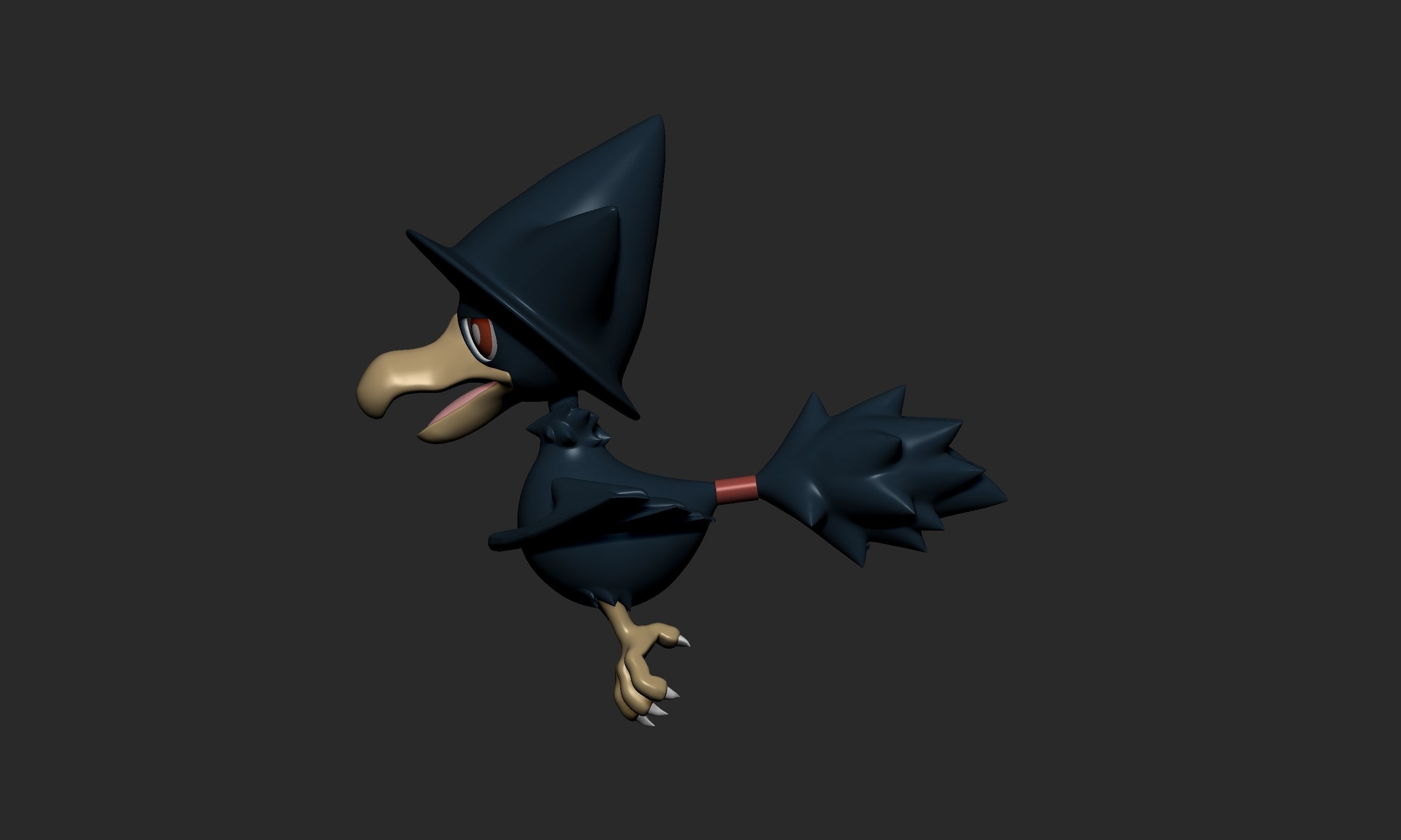 Pokemon - Murkrow with 2 poses 3D print model_8