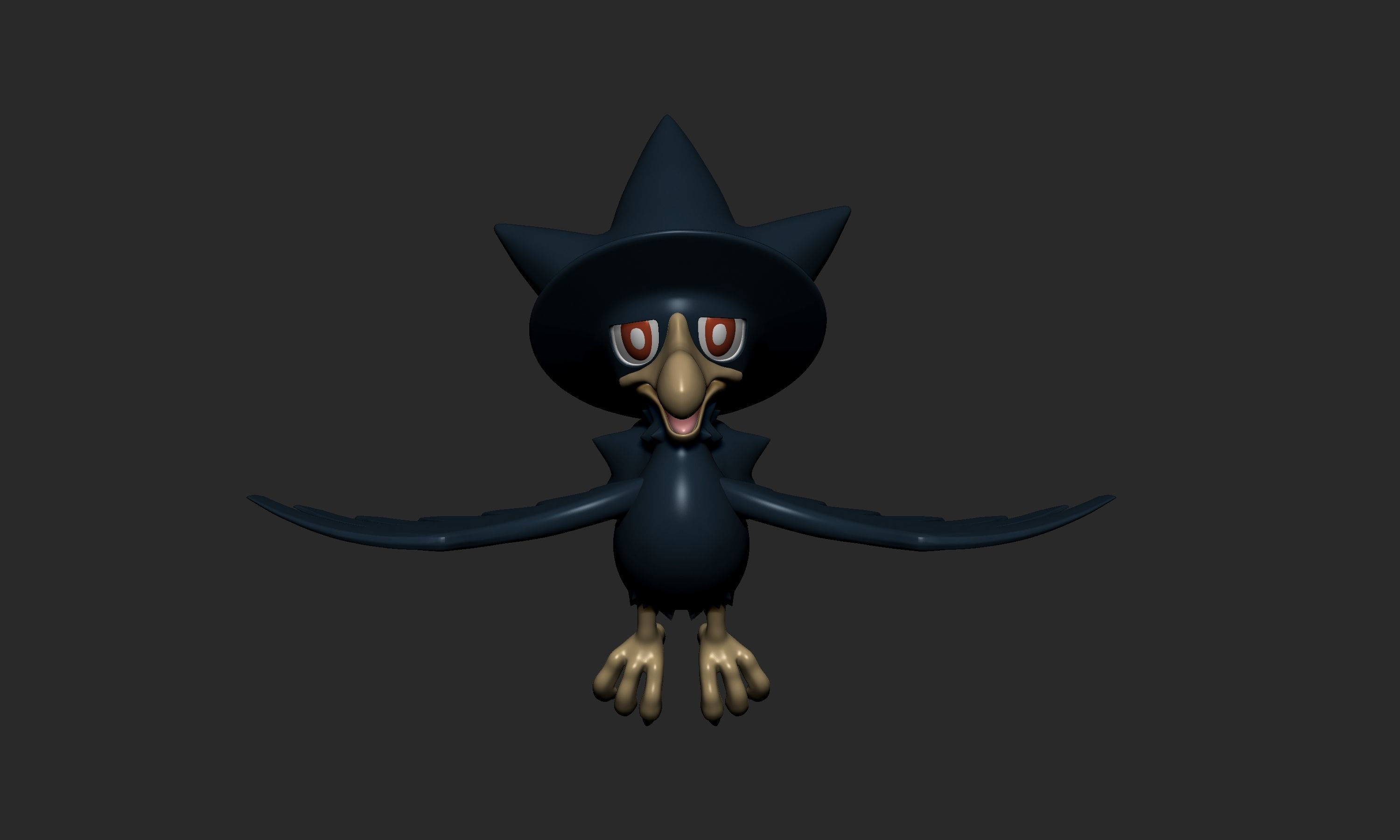 Pokemon - Murkrow with 2 poses 3D print model_17