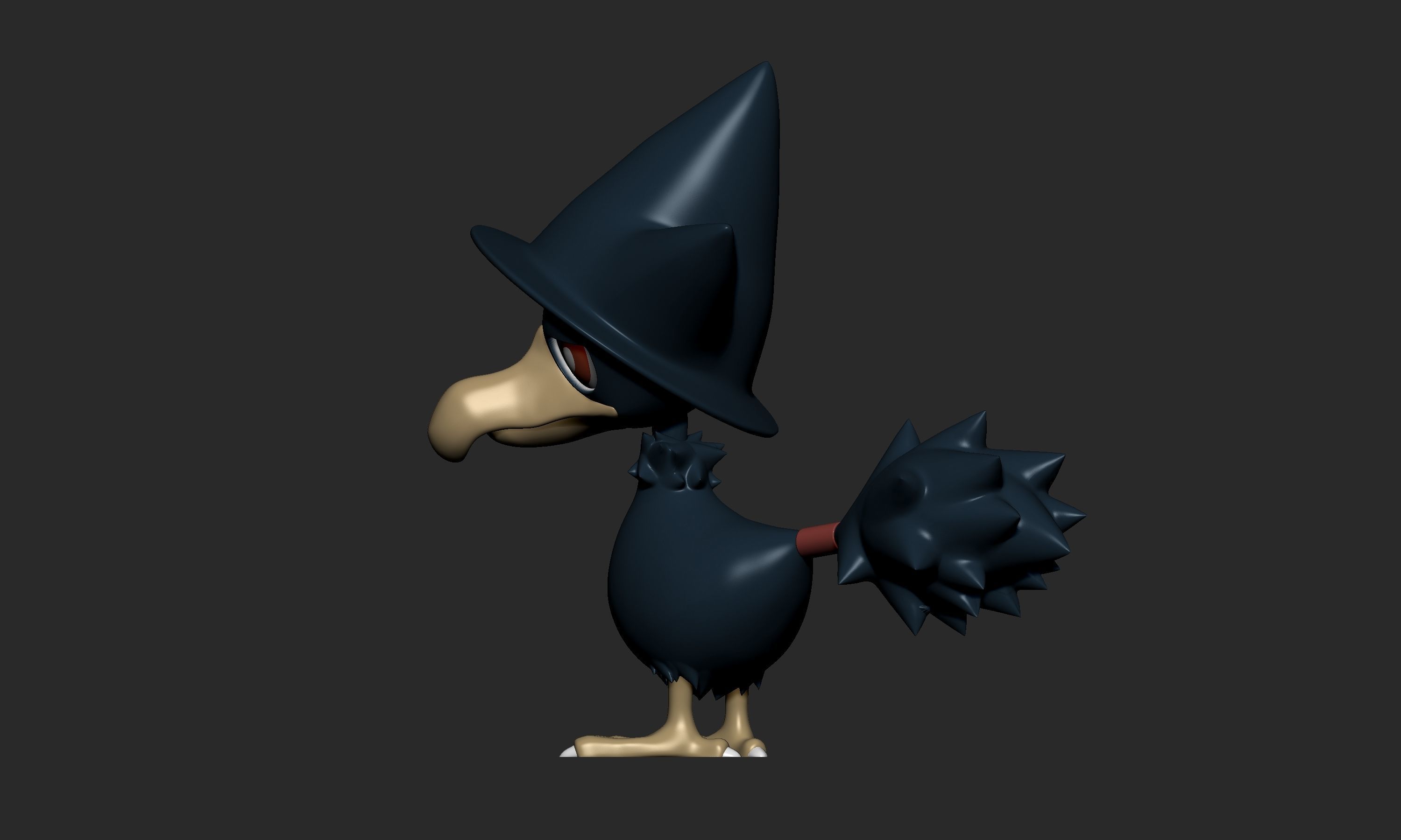 Pokemon - Murkrow with 2 poses 3D print model_12