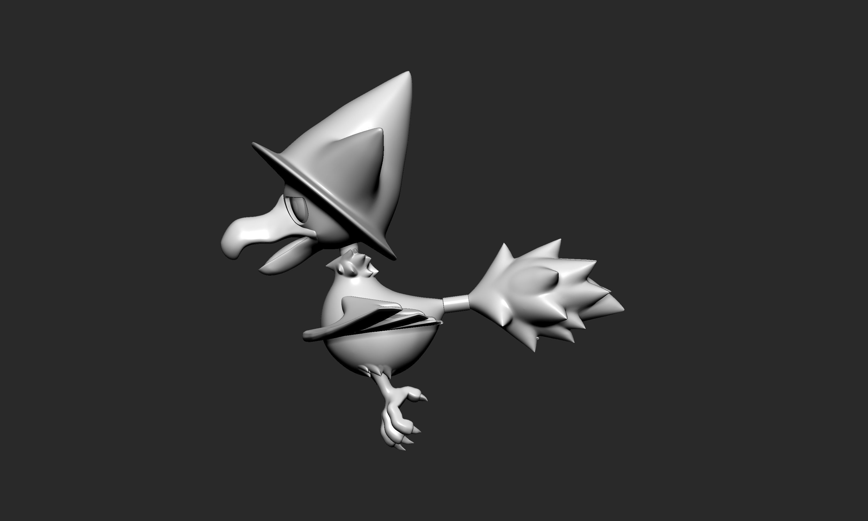 Pokemon - Murkrow with 2 poses 3D print model_7