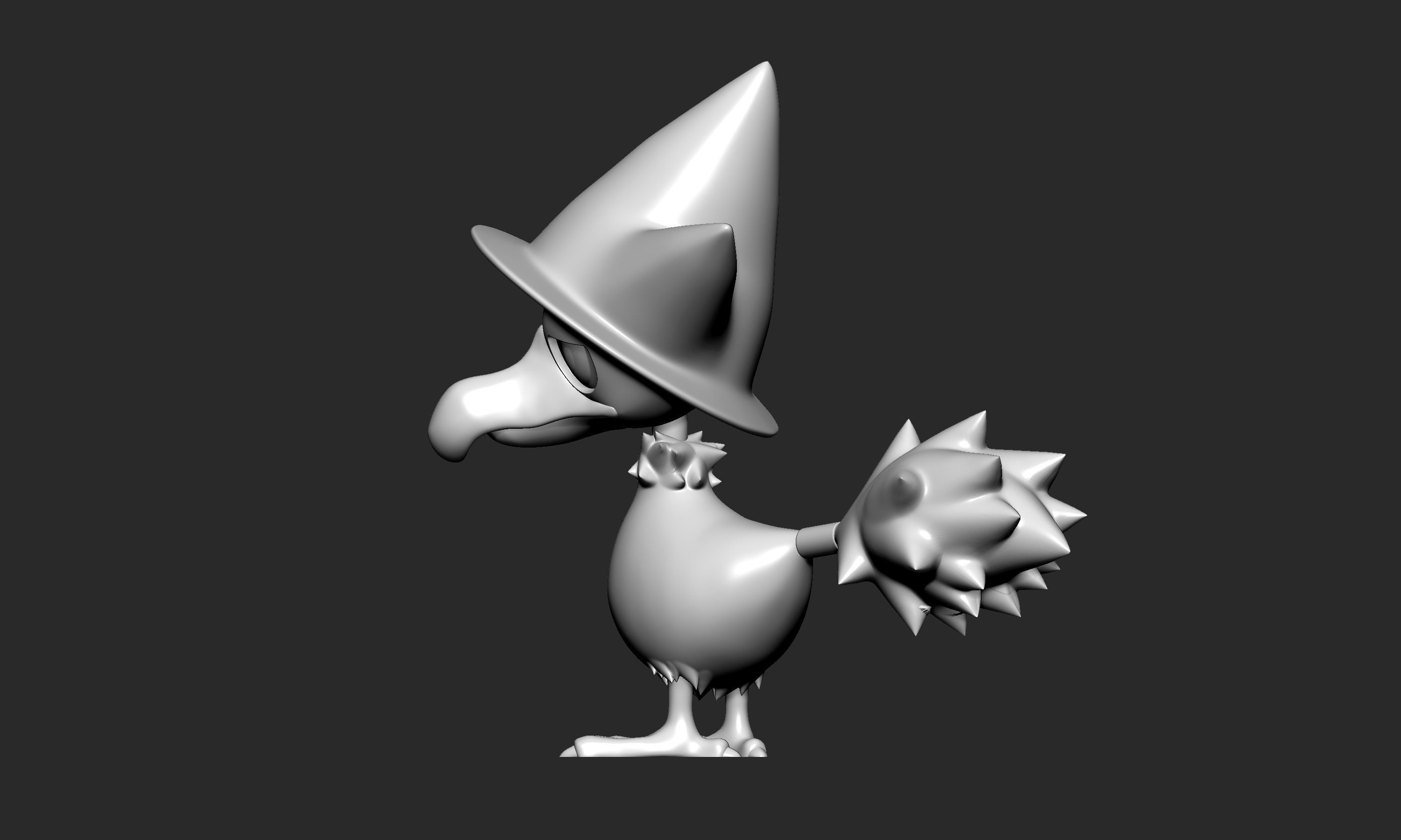 Pokemon - Murkrow with 2 poses 3D print model_11