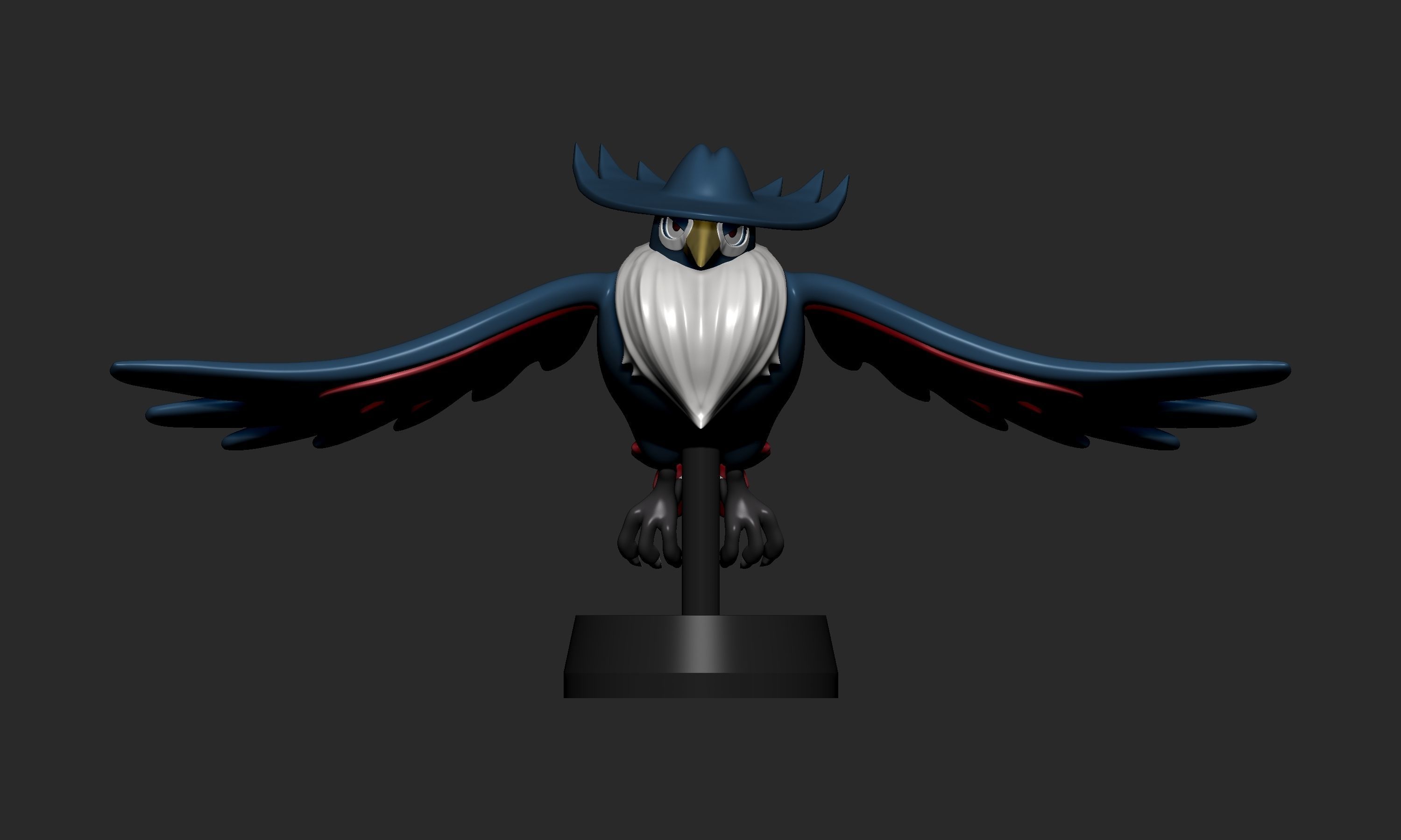 Pokemon - Honchkrow with 2 poses 3D print model_17