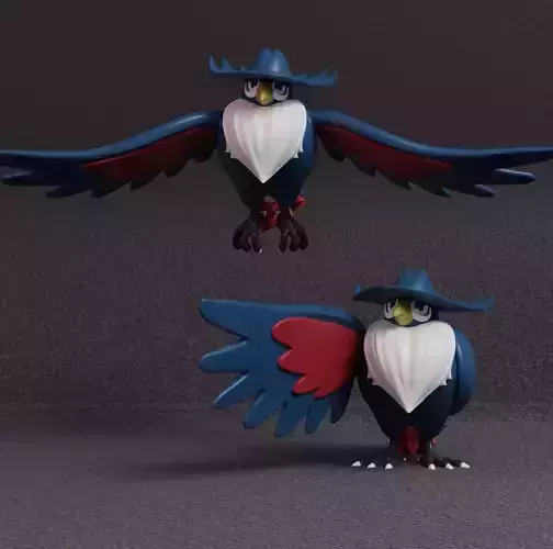 Pokemon - Honchkrow with 2 poses 3D print model