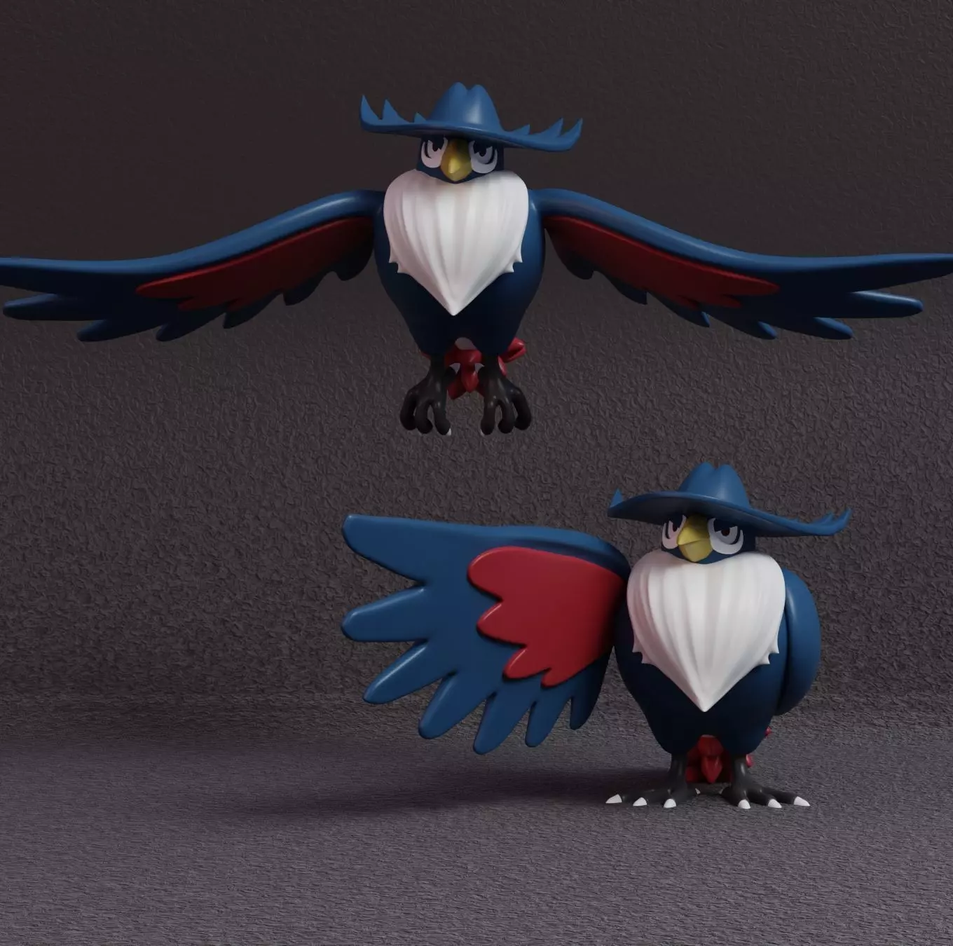 Pokemon - Honchkrow with 2 poses 3D print model_0